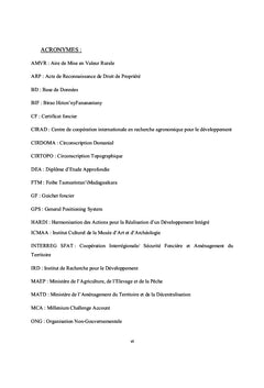 Les occupations actuelles sur les cadastres indigènes