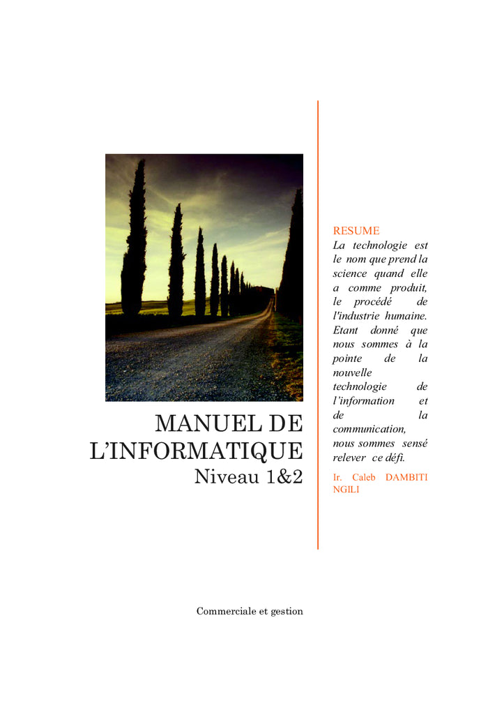 Manuel de l'informatique niveau 1&2