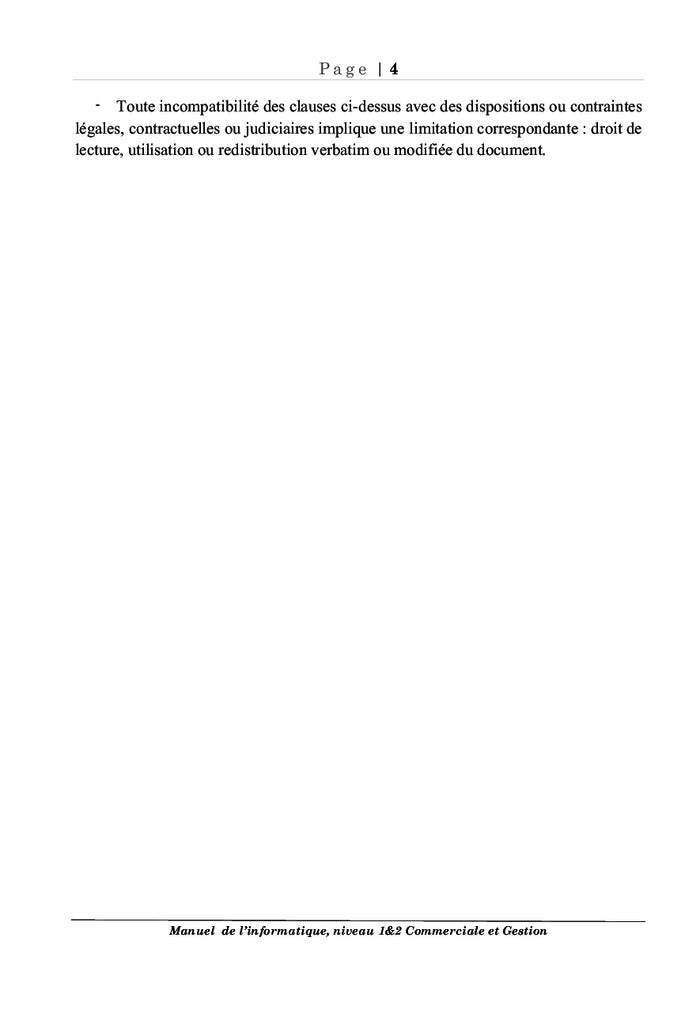 Manuel de l'informatique niveau 1&2