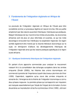 État de l'intégration régionale en Afrique de l'Ouest
