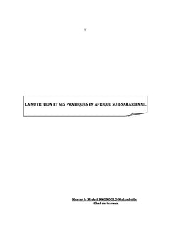 La nutrition et ses pratiques en Afrique sub-saharienne