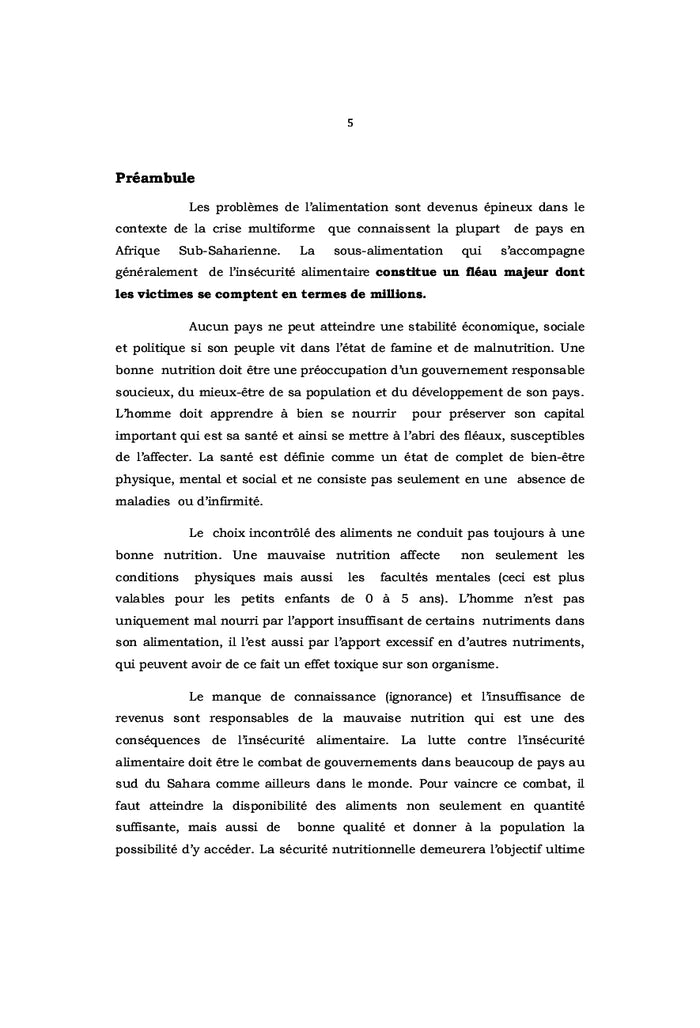 La nutrition et ses pratiques en Afrique sub-saharienne