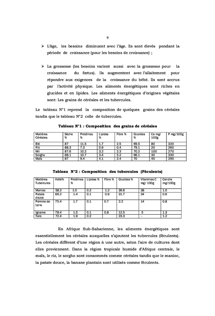 La nutrition et ses pratiques en Afrique sub-saharienne