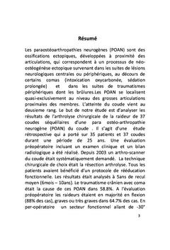 La Para-osteopathie neurogène du coude