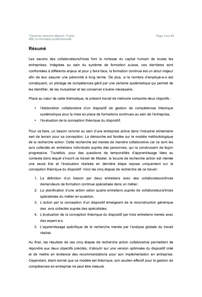 Gestion des compétences et ingénierie de formation en entreprise