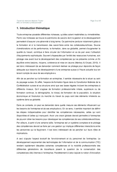 Gestion des compétences et ingénierie de formation en entreprise