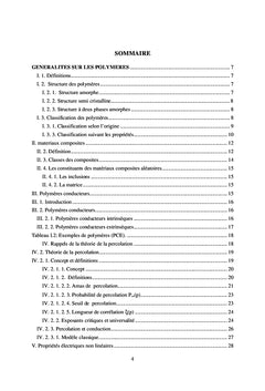 Comportement des polymères Chargés de particules conductrices