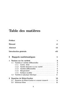 Équations de Klein Gordon sur les variétés