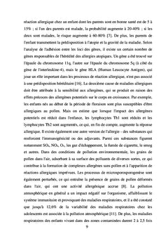 Pollinose chez les adolescents