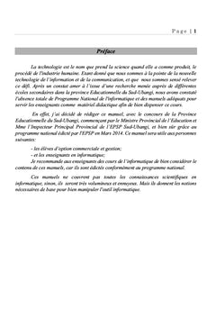 Manuel de l'informatique niveau 3&4