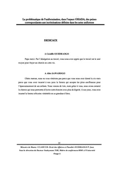 L'Uniformisation des peines dans l'espace OHADA