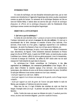 Méthodes et techniques de stylistique française