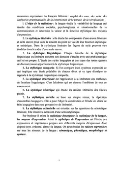 Méthodes et techniques de stylistique française