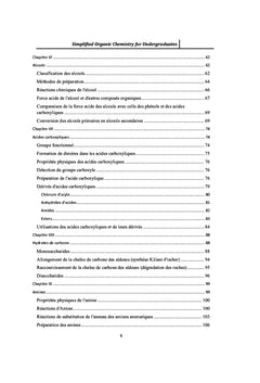 Chimie organique simplifiée pour les étudiants de premier cycle
