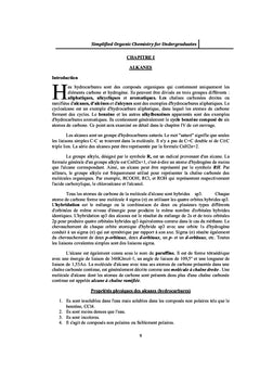 Chimie organique simplifiée pour les étudiants de premier cycle
