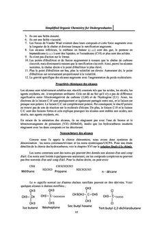 Chimie organique simplifiée pour les étudiants de premier cycle