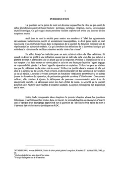 L'abolition de la peine de mort en RDC ou la bataille Eros-Thanatos