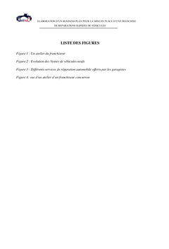Elaboration d'un business plan pour la mise en place