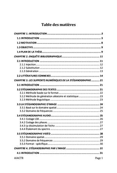 Stéganographie d'images par la méthode des bits les moins signifiants