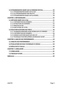 Stéganographie d'images par la méthode des bits les moins signifiants