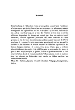 Réformes du système éducatif au Gabon