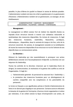 Cours d'Administration scolaire