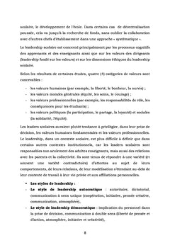 Cours d'Administration scolaire