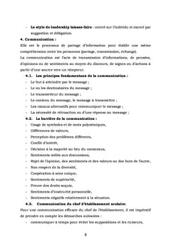 Cours d'Administration scolaire