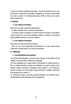 La sarcoïdose médiastino-pulmonaire