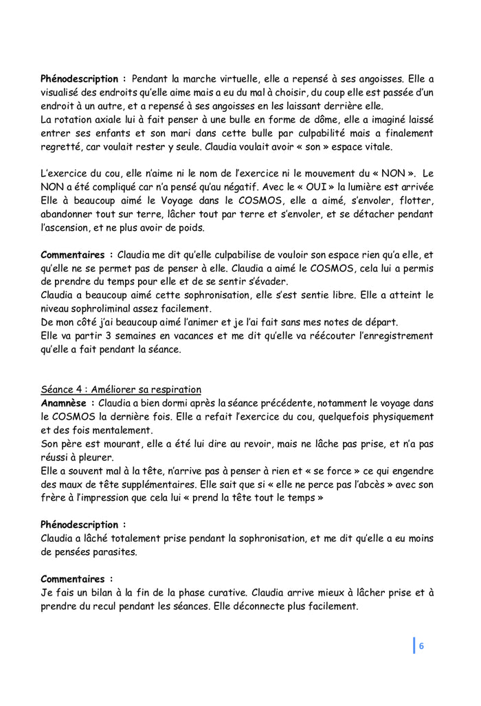 Sophrologie Protocoles et rapport de stage