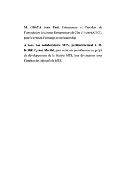 L' Environnement Entrepreneurial en Côte d'Ivoire
