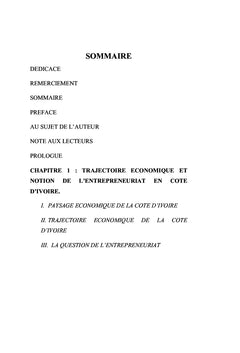 L' Environnement Entrepreneurial en Côte d'Ivoire
