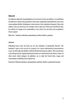 La paratraduction des romans thrillers