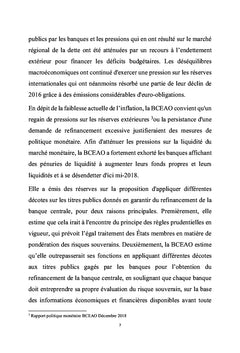 Les effets de la nouvelle réglementation prudentielle dans les pays de l'UEMOA