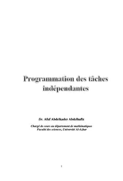 Programmation des tâches indépendantes