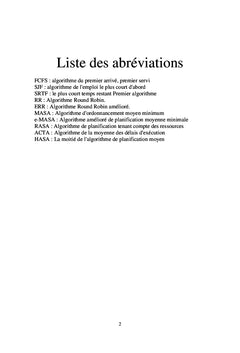 Programmation des tâches indépendantes