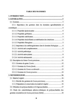 Gommes exsudatives de Cassia petersiana (FABACEAE)