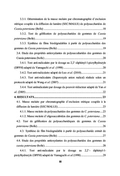 Gommes exsudatives de Cassia petersiana (FABACEAE)