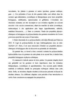 Gommes exsudatives de Cassia petersiana (FABACEAE)