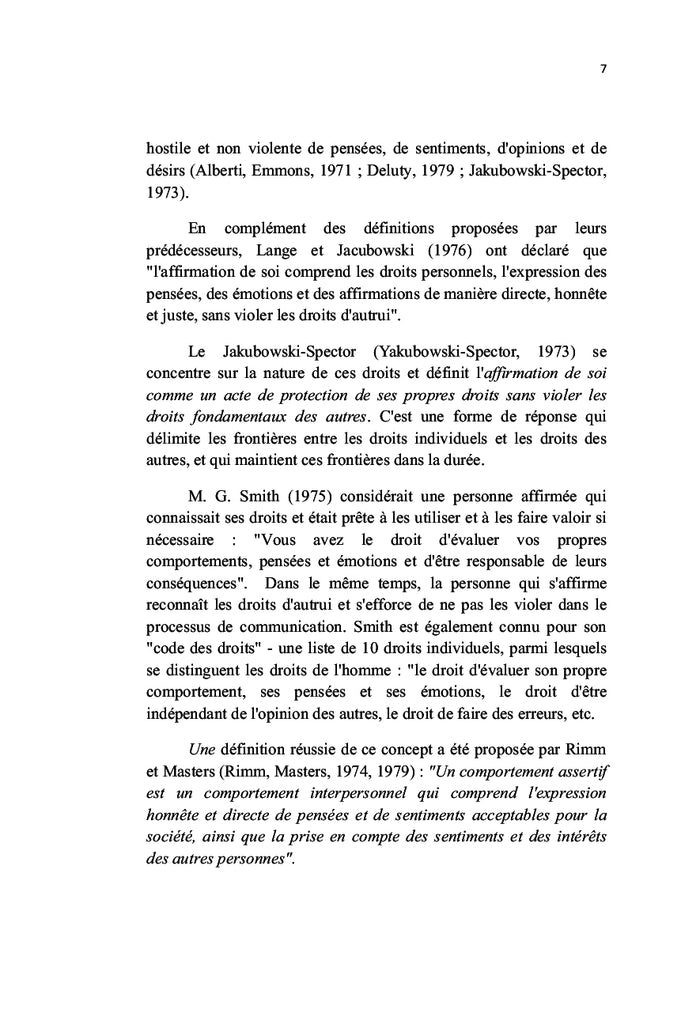 Psychologie du comportement assertif