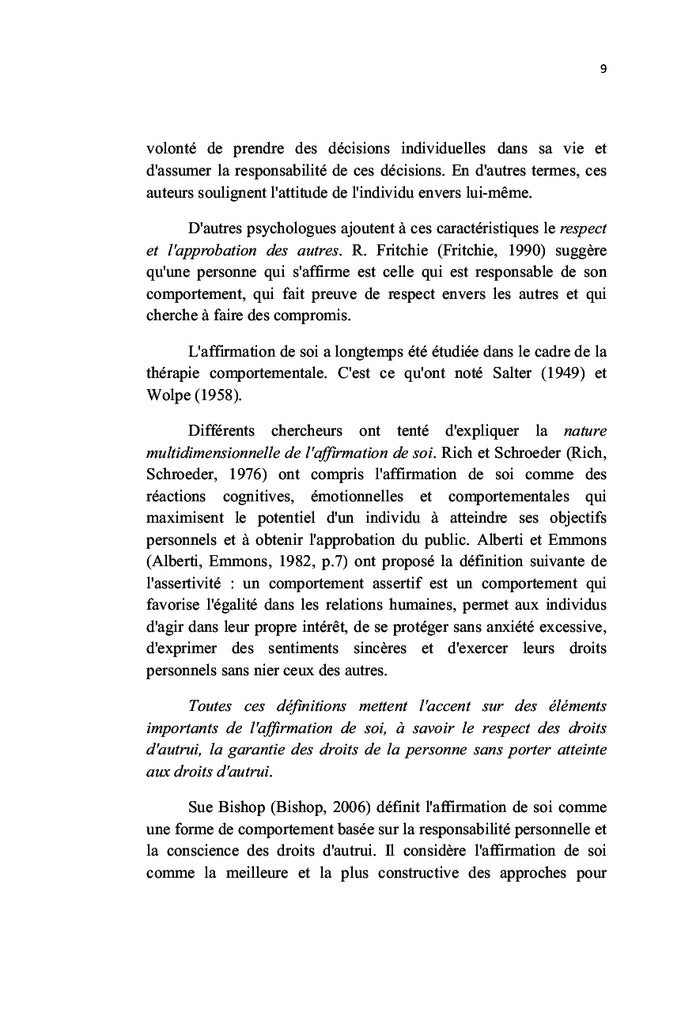 Psychologie du comportement assertif