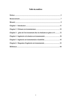 Ingénierie environnementale avancée (V)