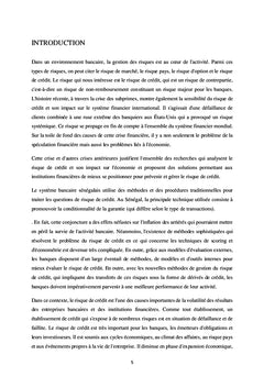Analyse du crédit à risque bancaire dans l'économie sénégalaise