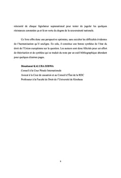 Aspects pénaux de la coopération judiciaire en Europe