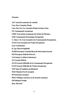 Aspects pénaux de la coopération judiciaire en Europe