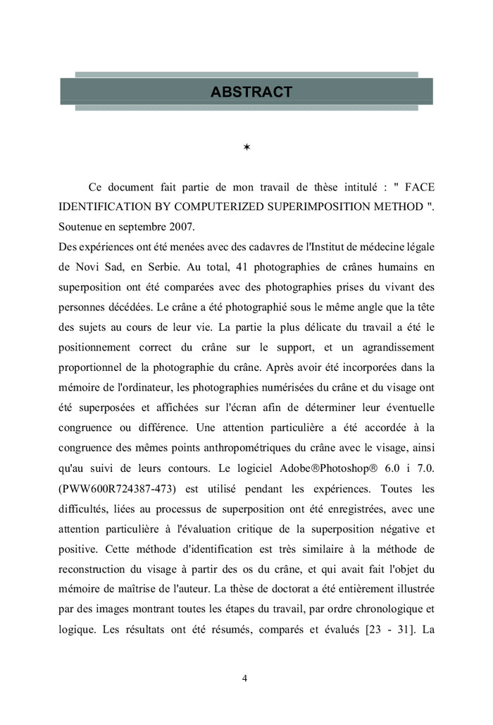 L'anthropologie médico-légale au service des autorités judiciaires