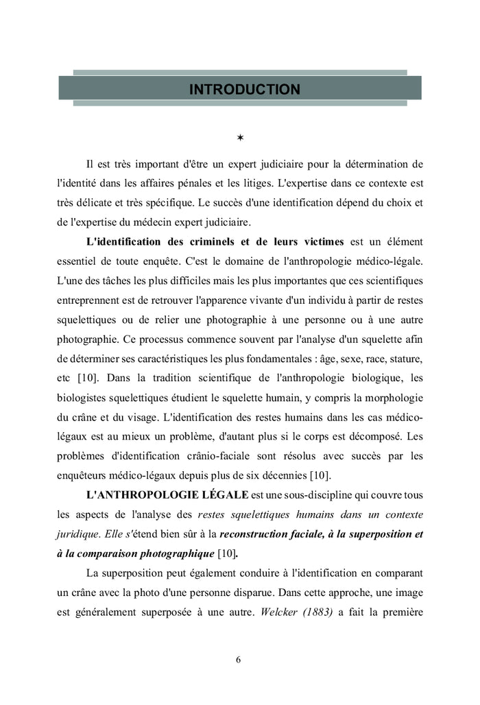 L'anthropologie médico-légale au service des autorités judiciaires