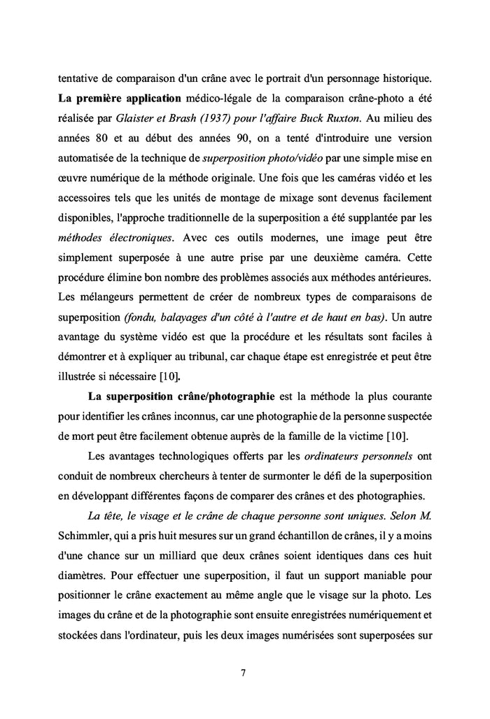 L'anthropologie médico-légale au service des autorités judiciaires