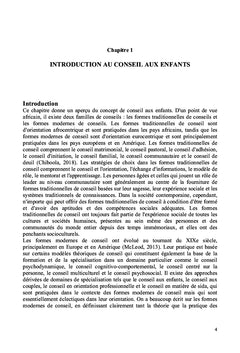 Conseil aux enfants : Une approche psychosociale