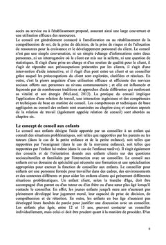 Conseil aux enfants : Une approche psychosociale